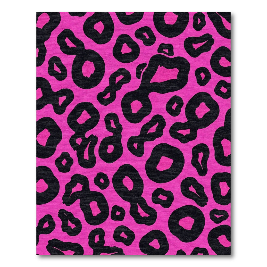 Pink Black Animal Print Spot Rug