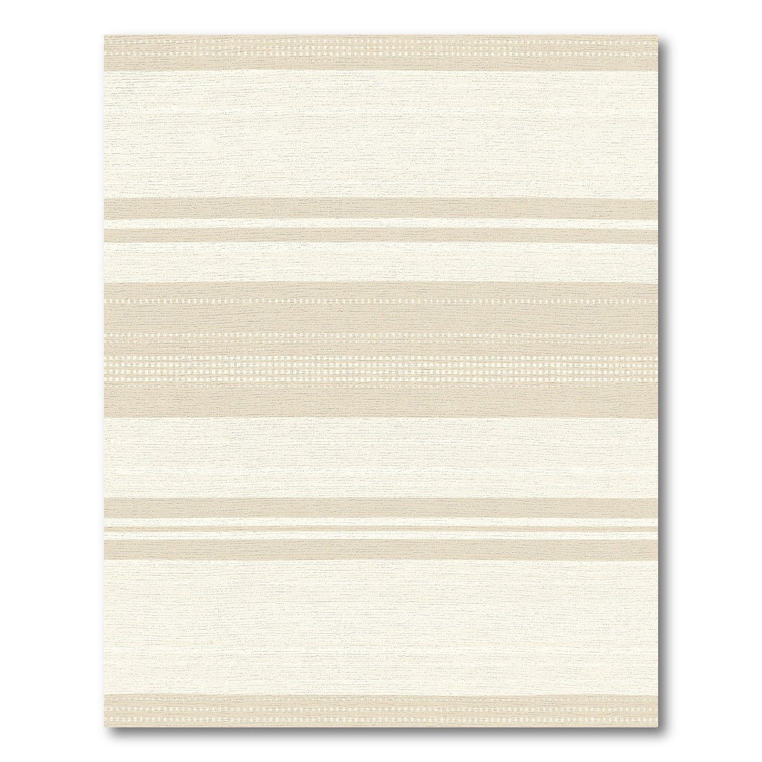 Neutral Tone Striped Textile Rug