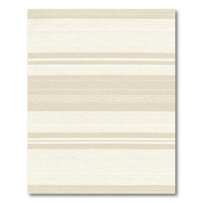 Neutral Tone Striped Textile Rug