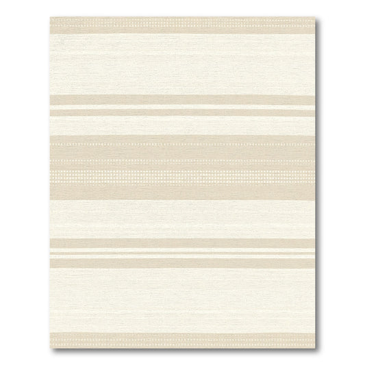 Neutral Tone Striped Textile Rug