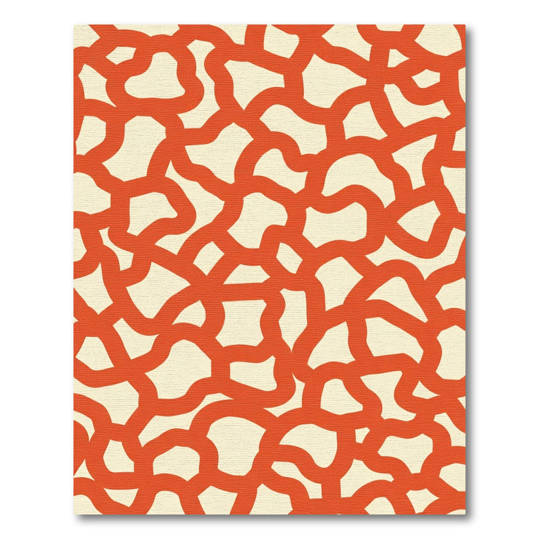 Crimson Organic Swirl Texture Rug