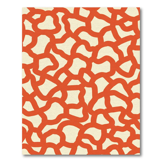 Crimson Organic Swirl Texture Rug