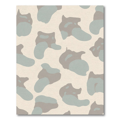 Neutral Earthy Abstract Organic Shapes Rug