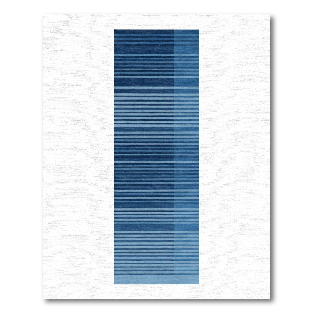 Deep Blue Striped Gradient Rug
