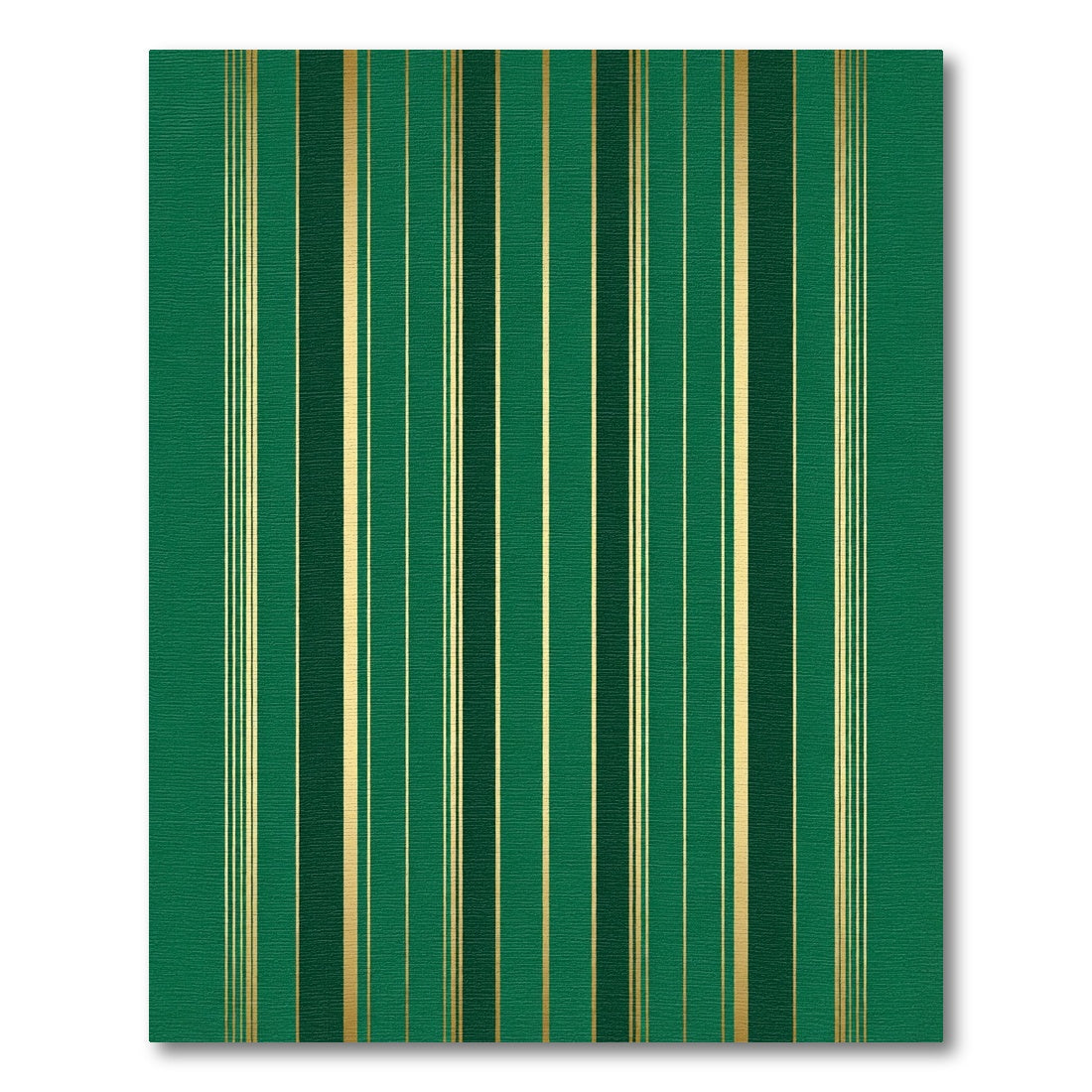 Emerald Green Gold Stripe Elegance Rug