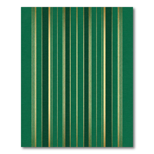 Emerald Green Gold Stripe Elegance Rug
