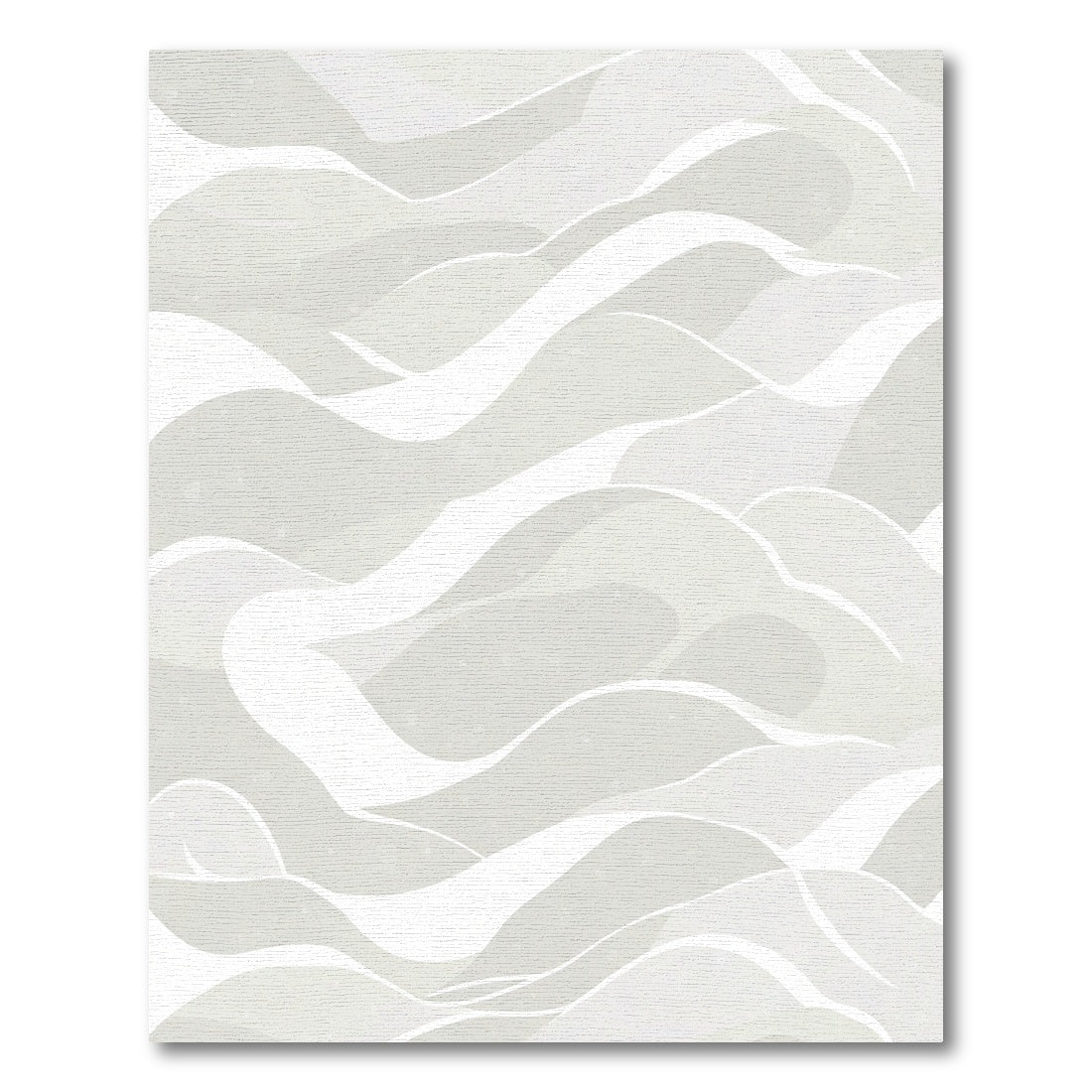 Cream Rippling Abstract Wave Rug