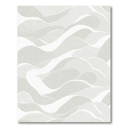 Cream Rippling Abstract Wave Rug