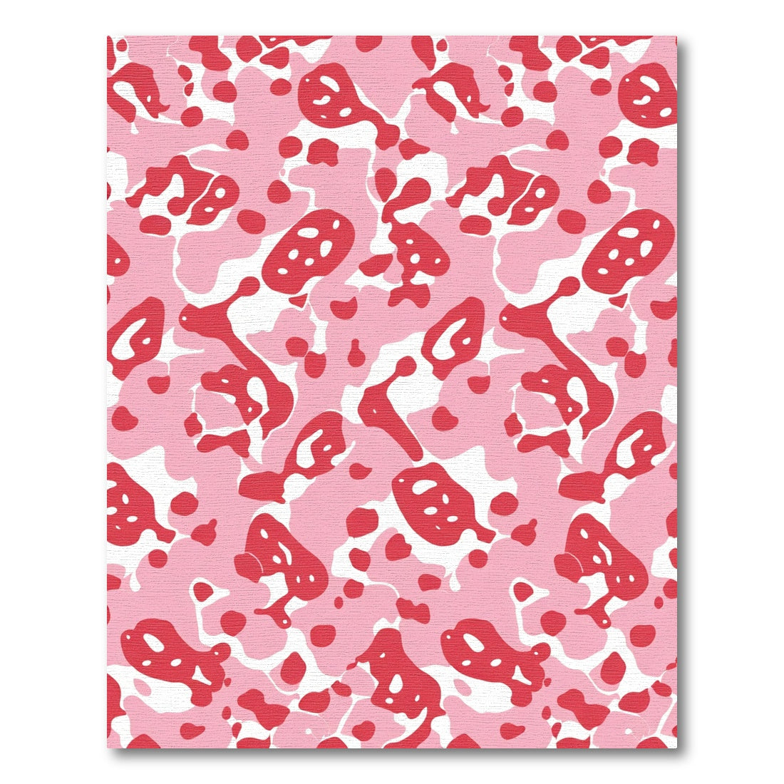 Pink Red Abstract Blob Flow Rug
