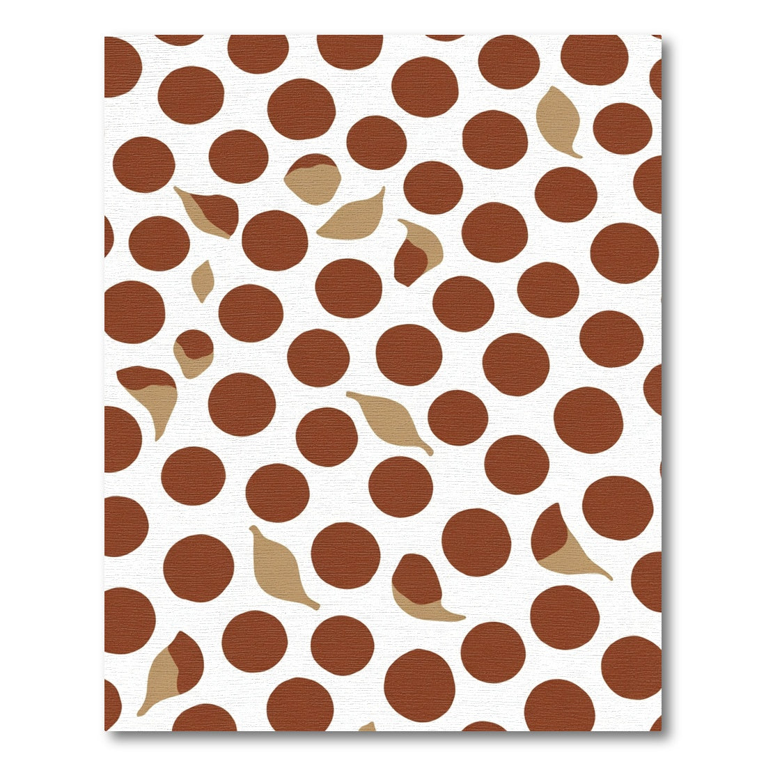 Brown Dot Leaf Accent Rug