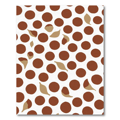 Brown Dot Leaf Accent Rug