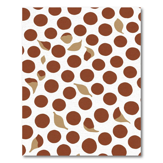 Brown Dot Leaf Accent Rug