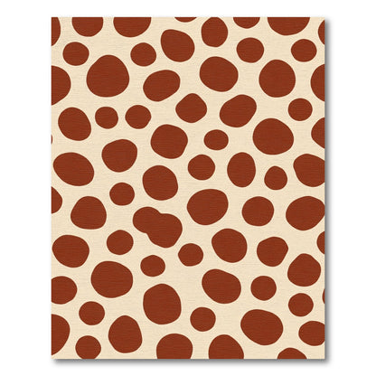 Cream Brown Spotted Organic Blob Rug