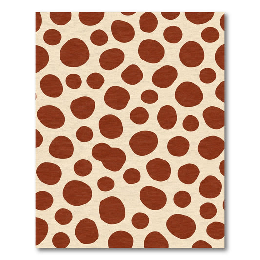 Cream Brown Spotted Organic Blob Rug