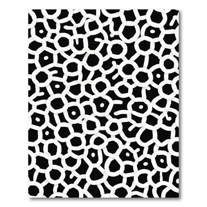 Organic White Cell Arrangement Rug