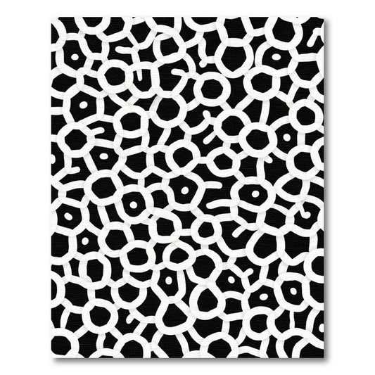 Organic White Cell Arrangement Rug