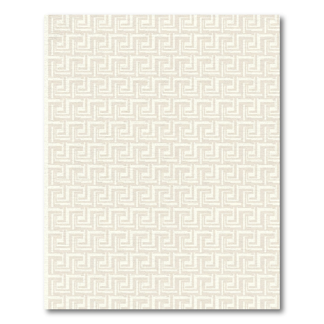 Neutral Geometric Key Meander Rug