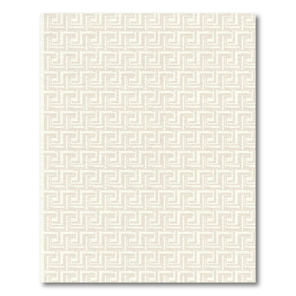 Neutral Geometric Key Meander Rug