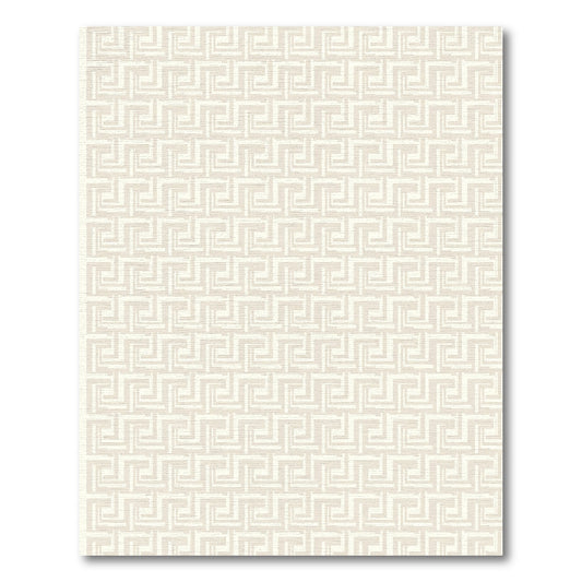 Neutral Geometric Key Meander Rug