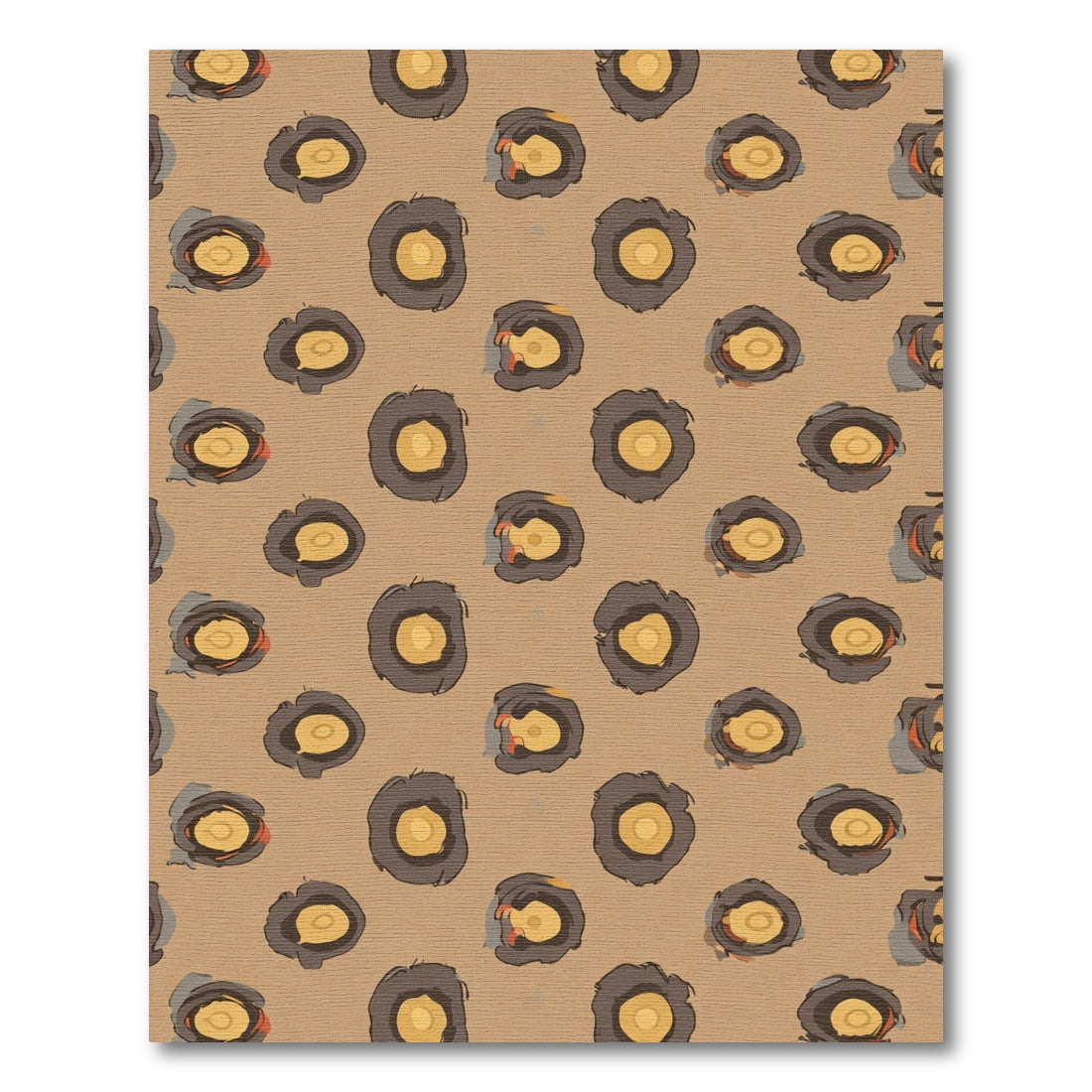 Brown and Orange Spotted Abstract Rug