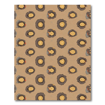 Brown and Orange Spotted Abstract Rug