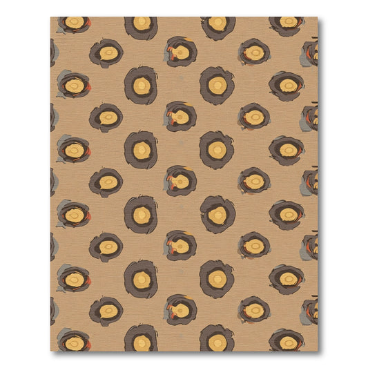 Brown and Orange Spotted Abstract Rug