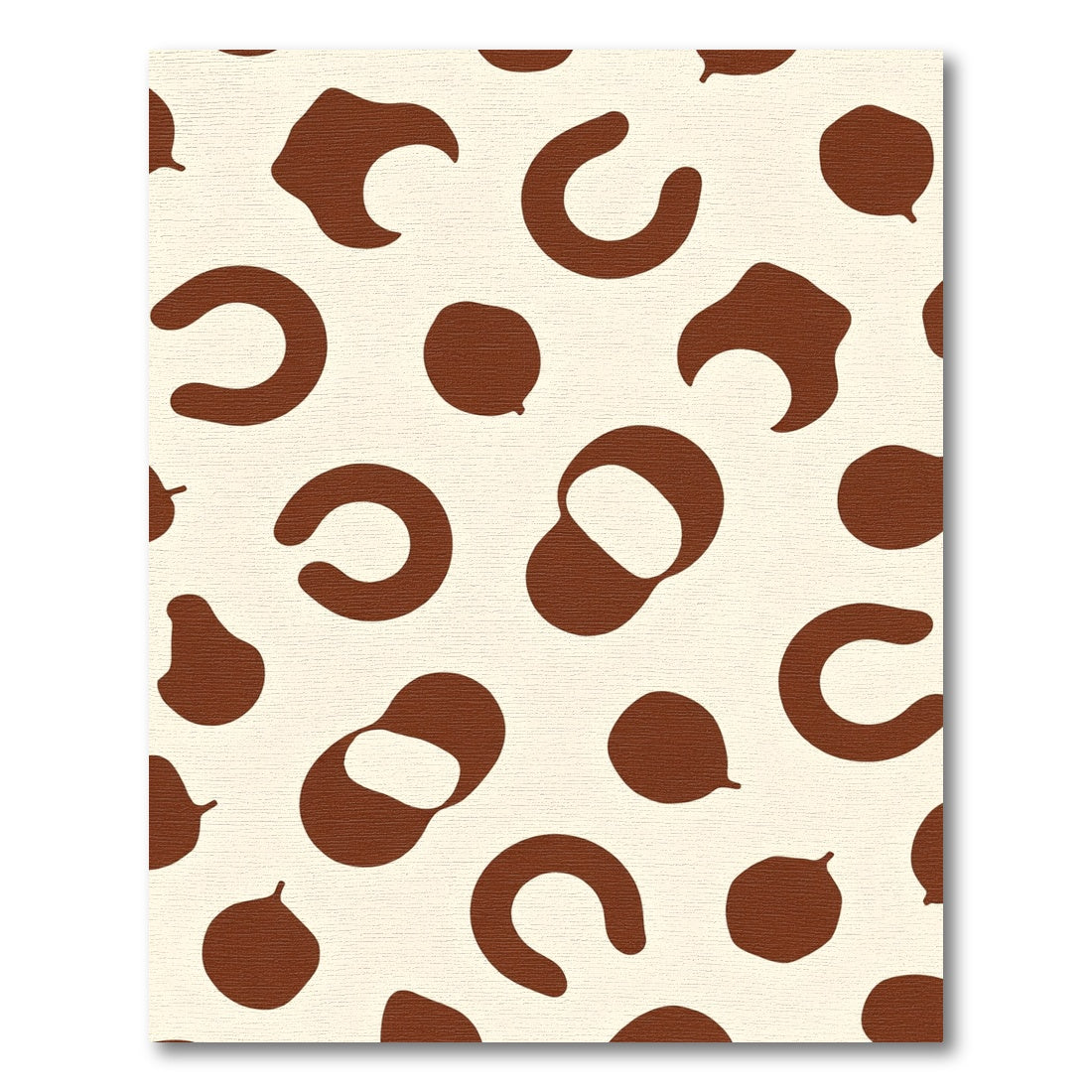 Brown Cream Abstract Ink Spots Rug
