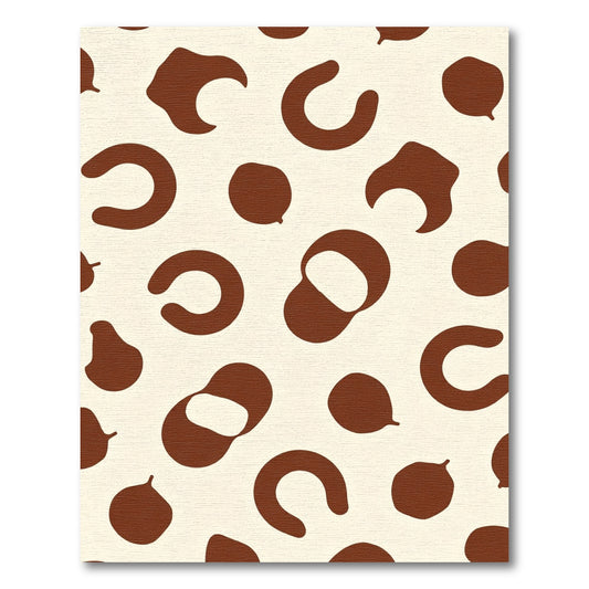Brown Cream Abstract Ink Spots Rug