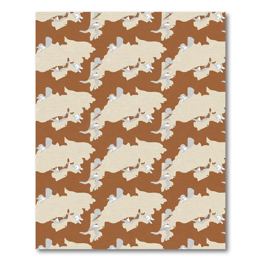Earthy Camouflage Organic Forms Rug