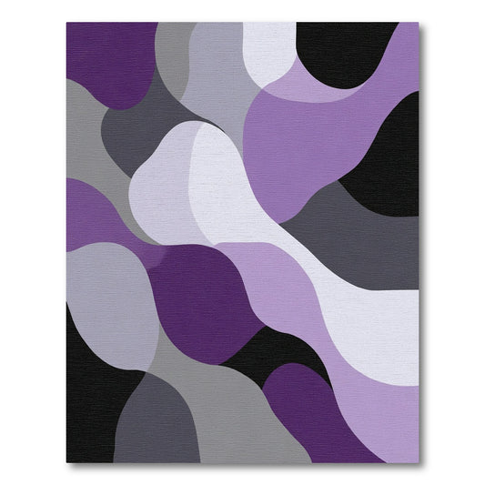 Amethyst Wave Abstract Overlay Rug
