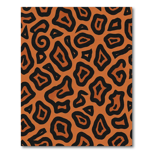 Bold Orange Black Animal Spots Rug