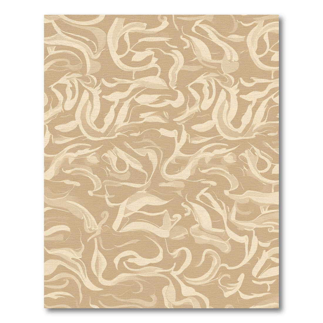 Beige Swirl Abstract Flow Rug