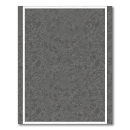 Dark Gray Abstract Swirl Ground Rug