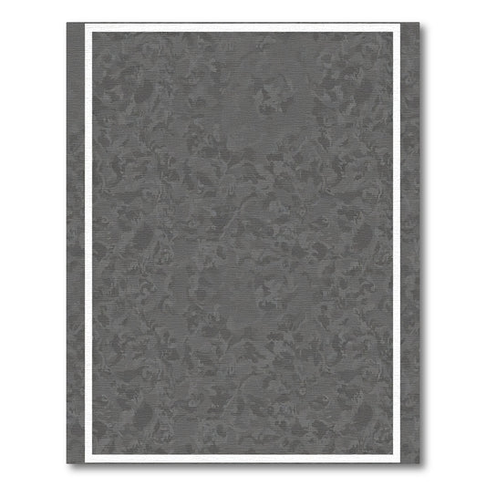 Dark Gray Abstract Swirl Ground Rug