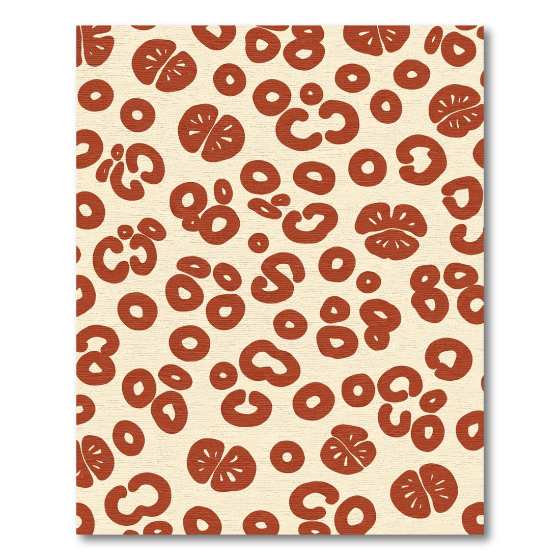 Earthy Orange Abstract Citrus Slices Rug