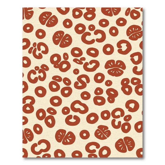 Earthy Orange Abstract Citrus Slices Rug
