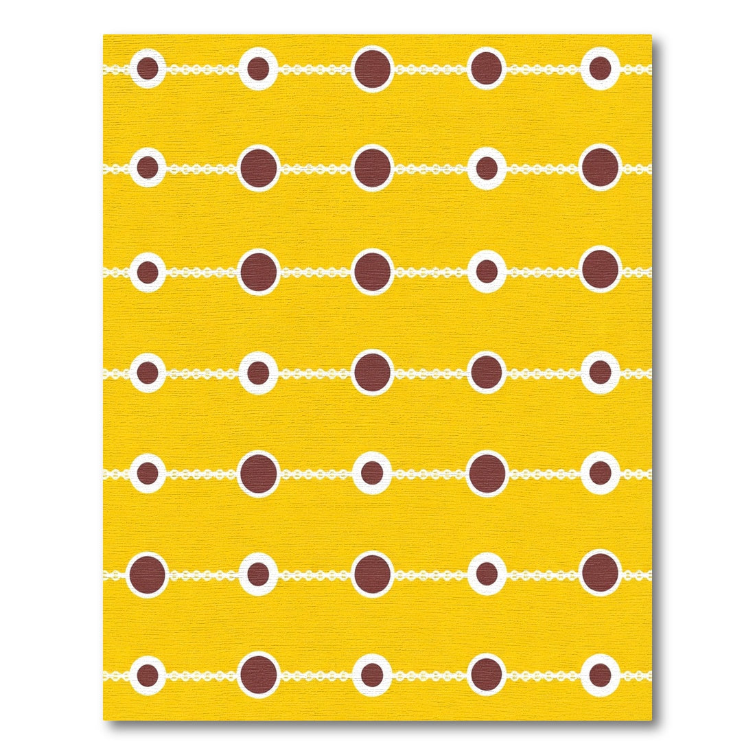 Golden Brown Circles Linked Pattern Rug