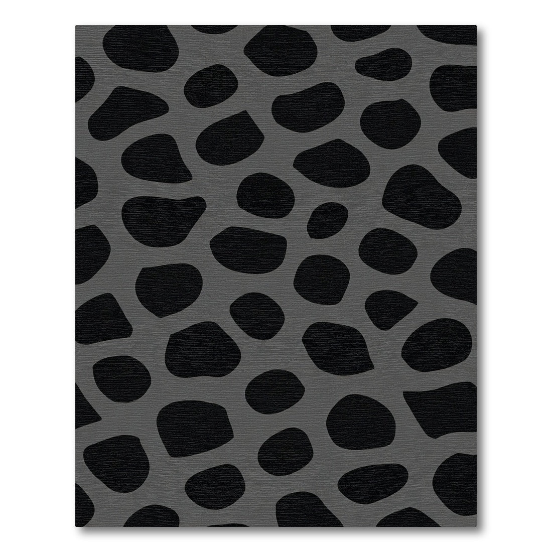 Dark Gray Abstract Spots Rug