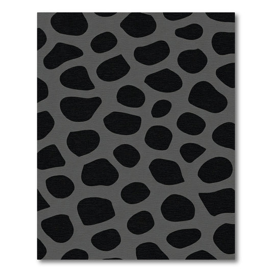 Dark Gray Abstract Spots Rug