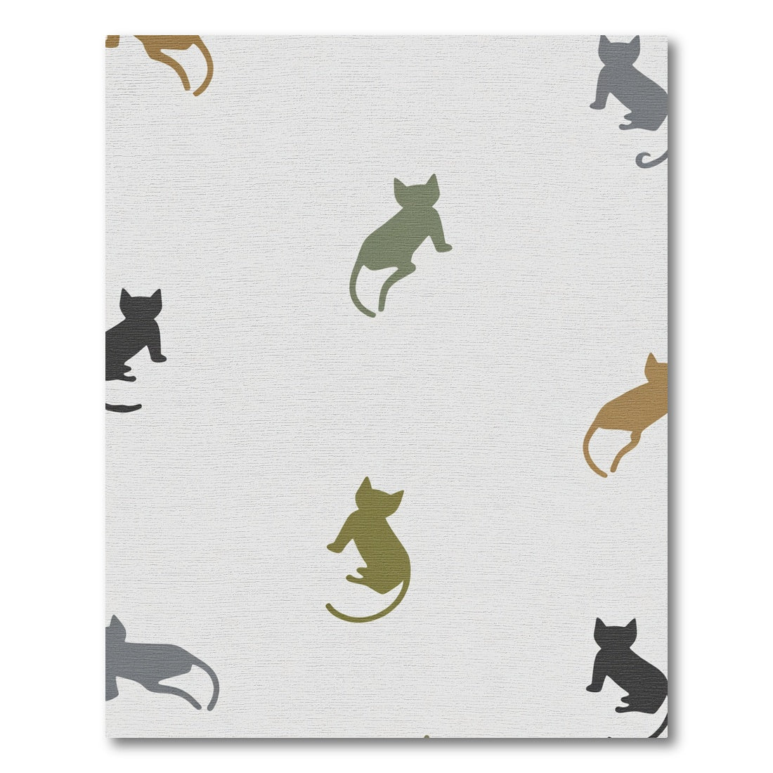 Whimsical Cat Silhouette Scatter Rug
