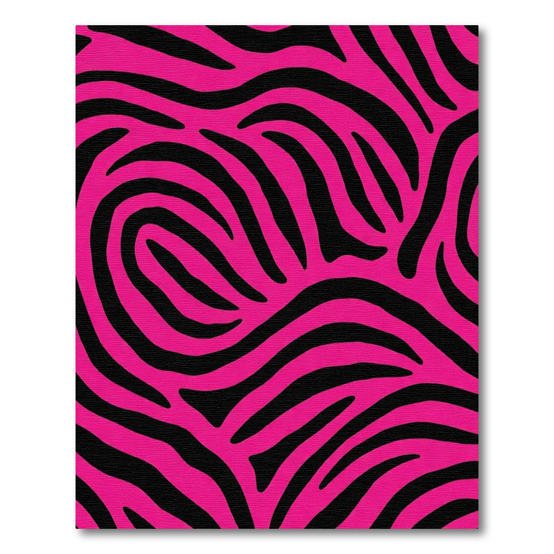 Hot Pink Black Zebra Stripe Rug