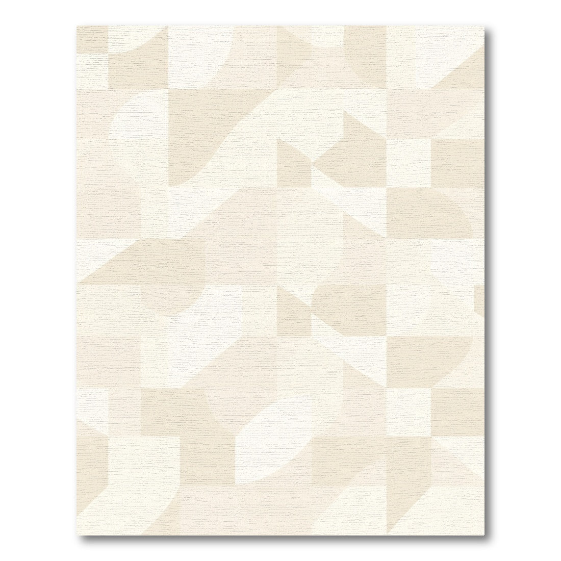 Geometric Cream Abstract Curves Rug