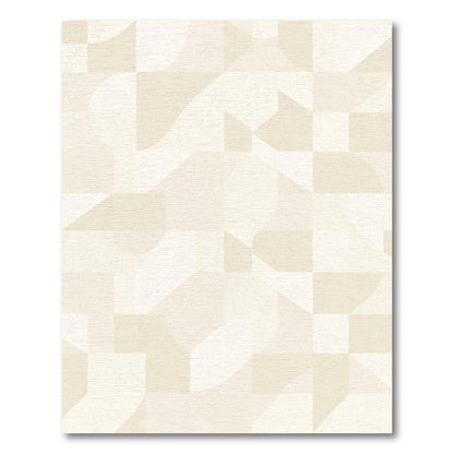 Geometric Cream Abstract Curves Rug