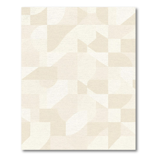 Geometric Cream Abstract Curves Rug