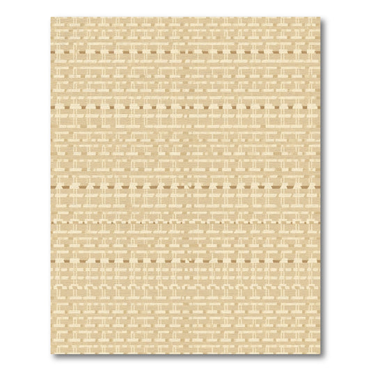 Tan Woven Stripe Geometric Rug