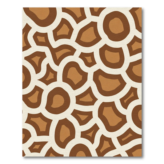 Brown and Cream Giraffe Spots Rug