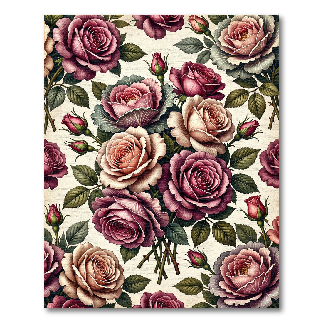 Elegant Romantic Rose Bouquet Arrangement Rug