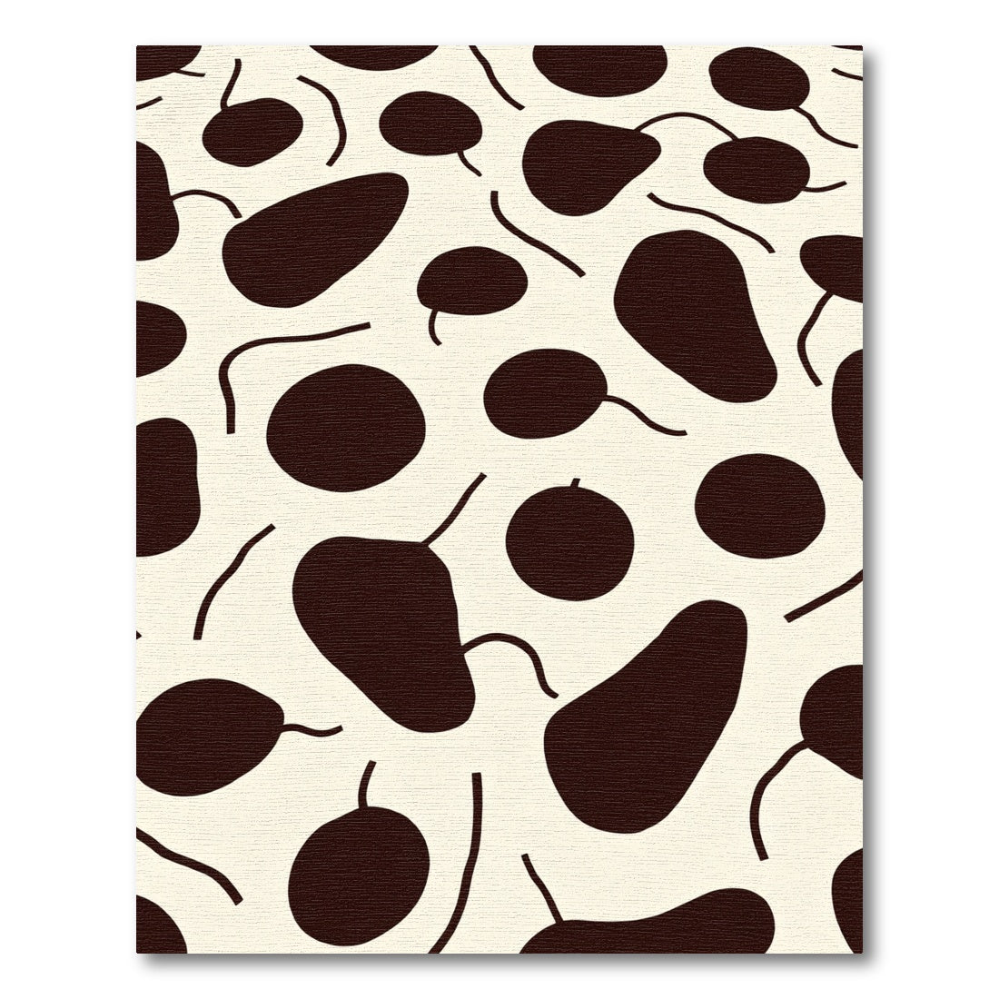 Abstract Organic Shapes Brown Cream Rug
