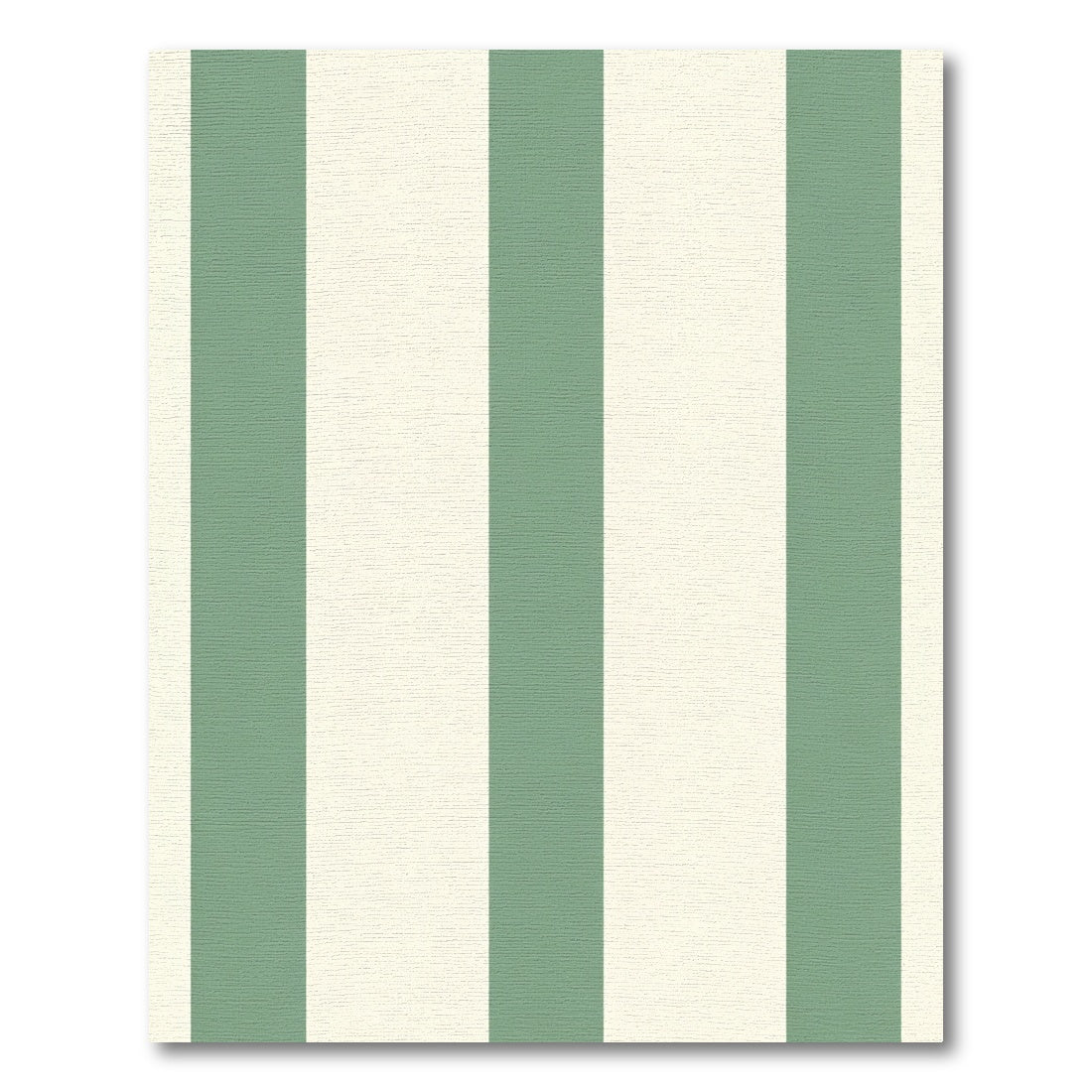 Sage Green Cream Wide Stripe Rug