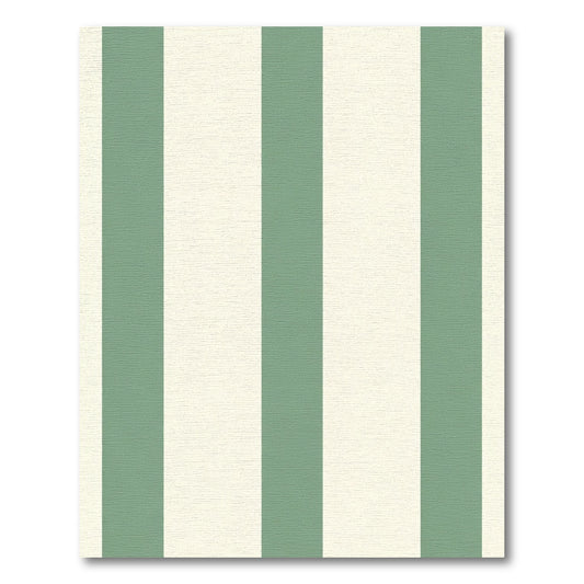 Sage Green Cream Wide Stripe Rug
